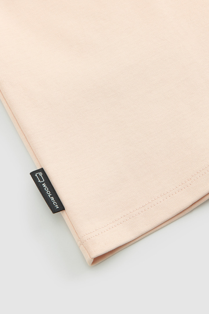 T-shirt van stretchkatoen met vintage logo in reliëf Roze photo 6 | Woolrich