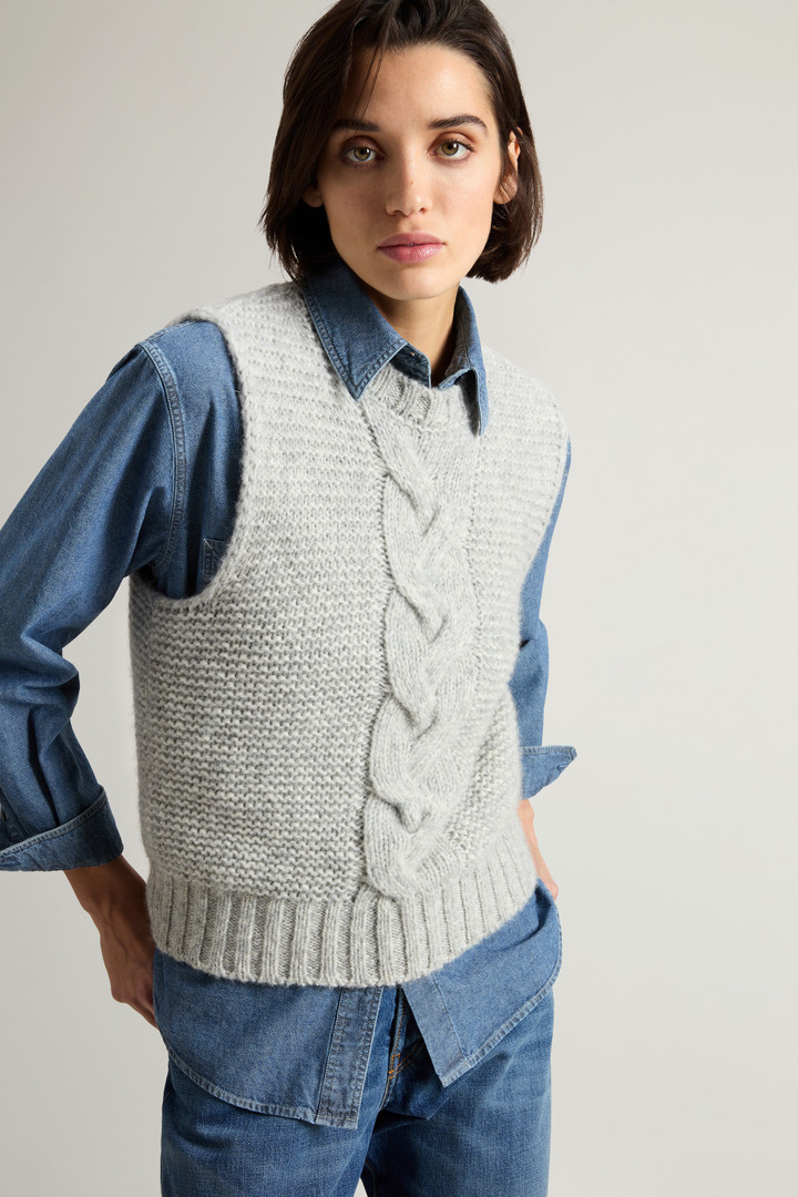 Alpaca- and Wool-Blend Vest Gray photo 4 | Woolrich