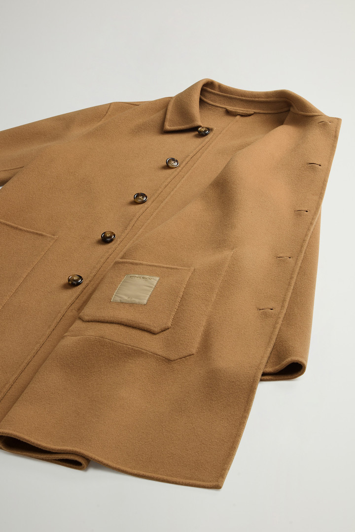 Coat in Pure Virgin Wool Beige photo 8 | Woolrich