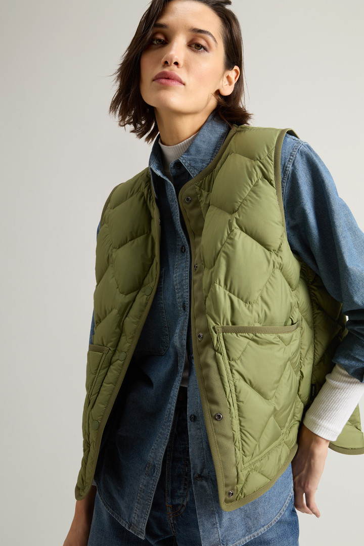 Veste sans manches Heritage avec matelassage en losange Vert photo 4 | Woolrich