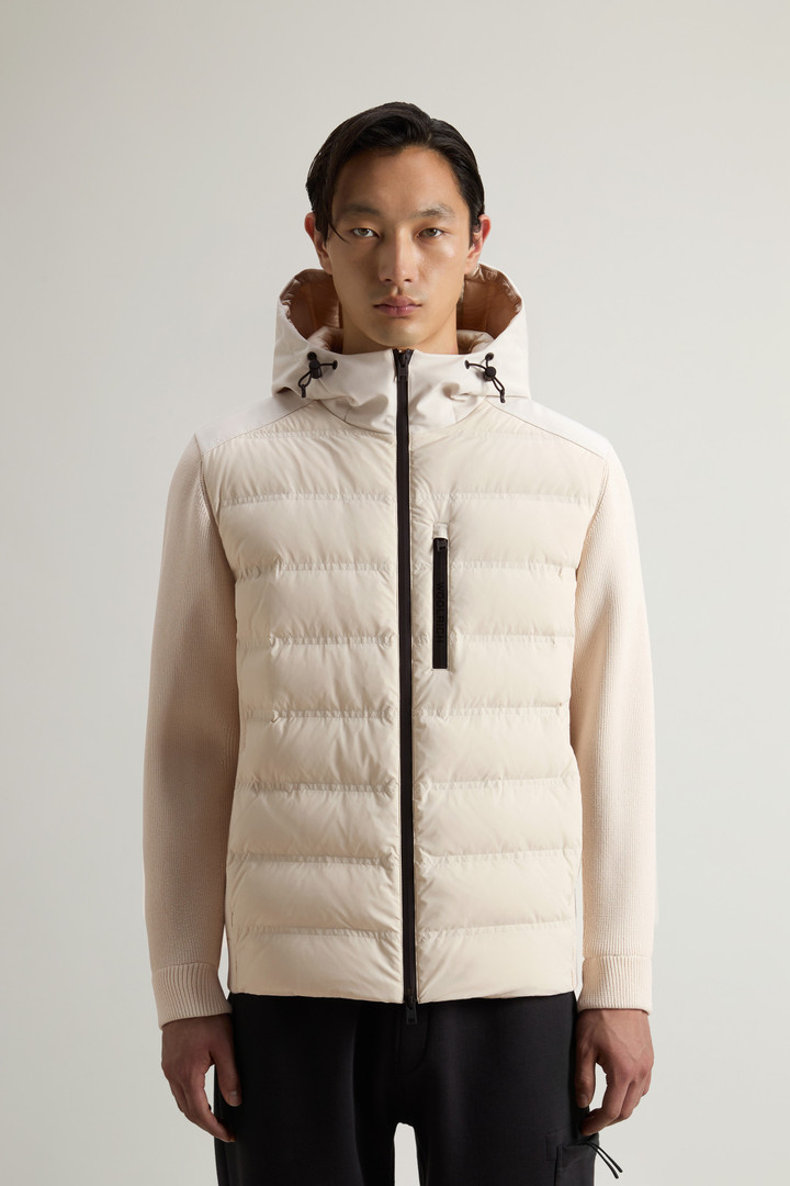 Bering Hybrid Jacket in Stretch Nylon with Matte Finish White photo 1 | Woolrich