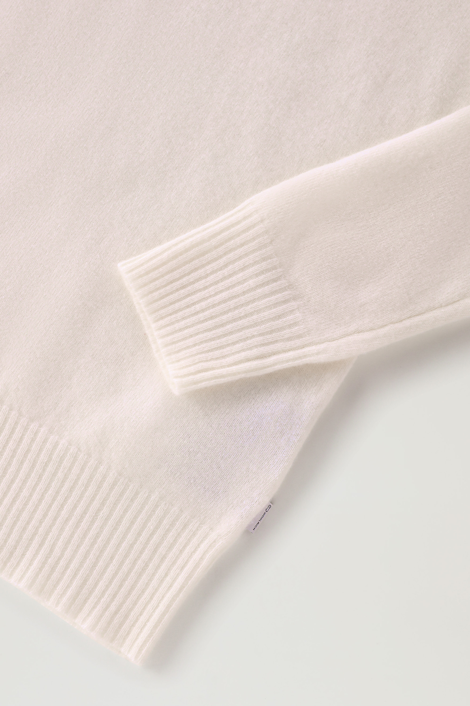 Wool and Cashmere Blend Hooded Sweater White photo 7 | Woolrich