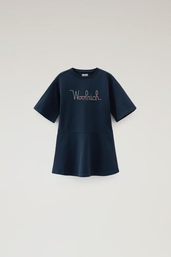 Girls' Fleece Cotton Summer Dress Blue | Woolrich