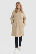 Havice Light Trench Coat with Printed Check Lining