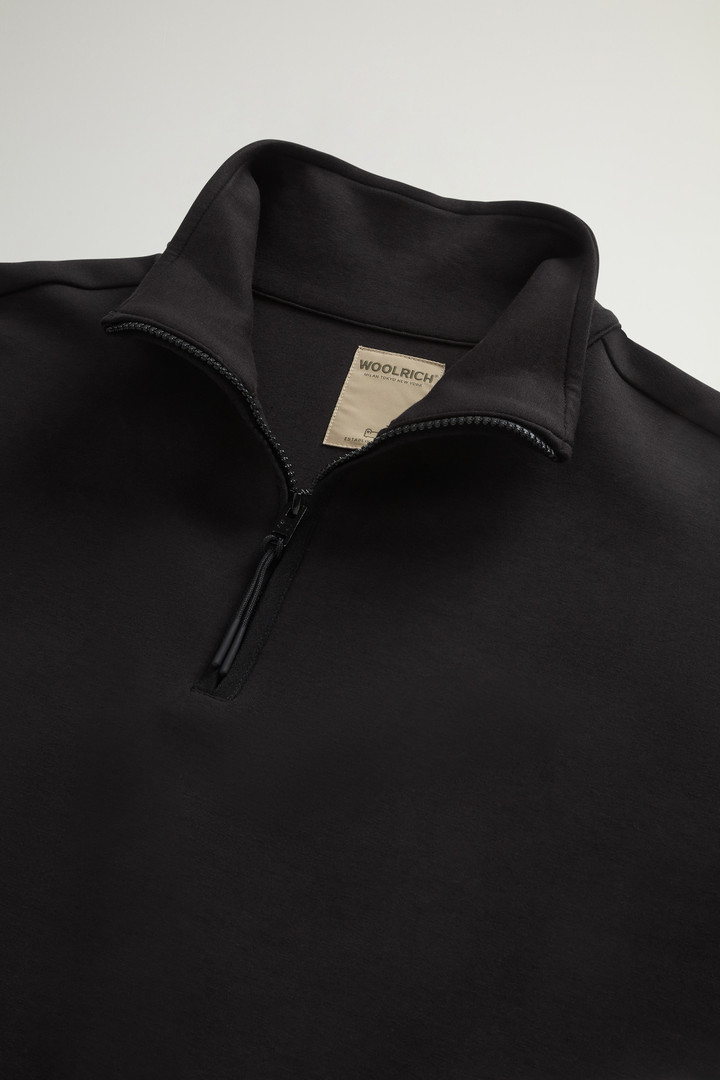 Cotton-Blend Sweatshirt with High Neck Black photo 6 | Woolrich