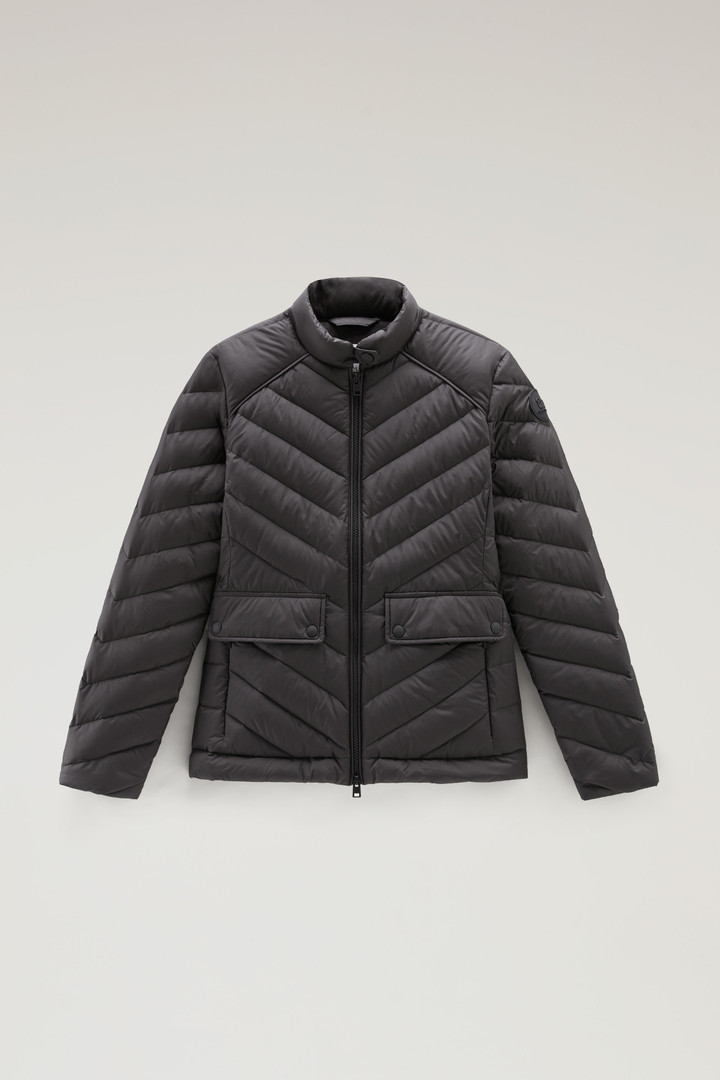Short Padded Jacket with Chevron Quilting Black photo 5 | Woolrich