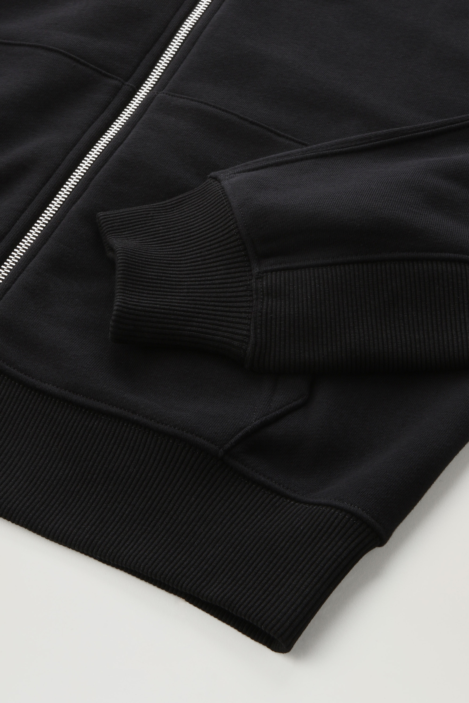 Kapuzenjacke aus Fleece mit Logo und durchgehendem Reißverschluss schwarz photo 8 | Woolrich