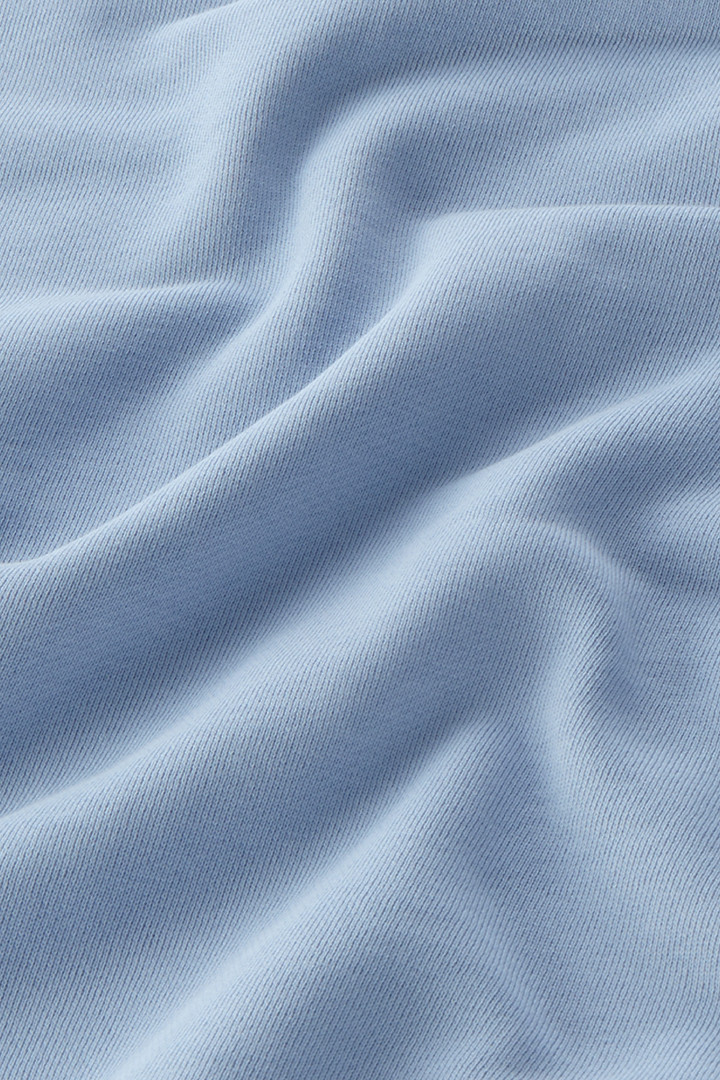 Trui van zuiver katoen met ronde hals en driekwartmouwen Blauw photo 8 | Woolrich