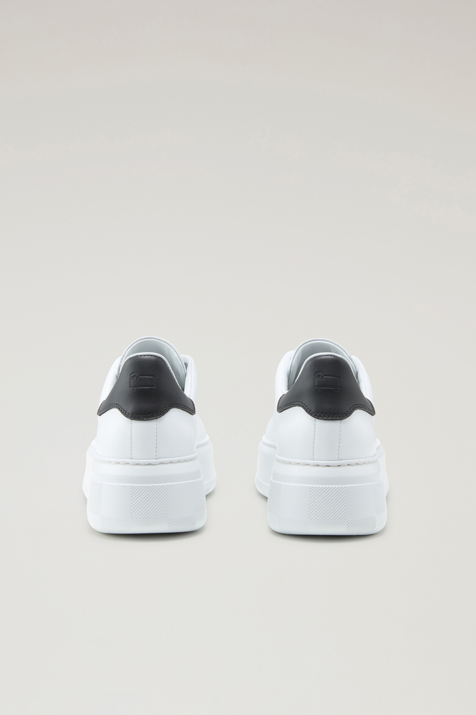 Chunky Court Sneakers in Leather White photo 3 | Woolrich