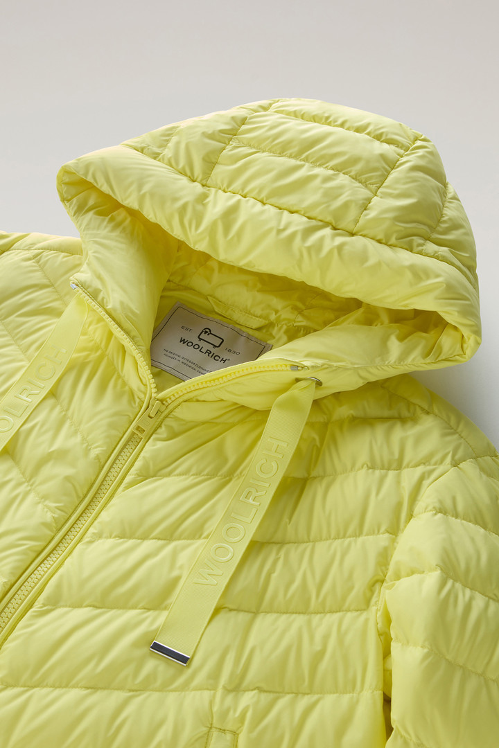 Microfibre Jacket with Chevron Quilting and Hood Yellow photo 6 | Woolrich