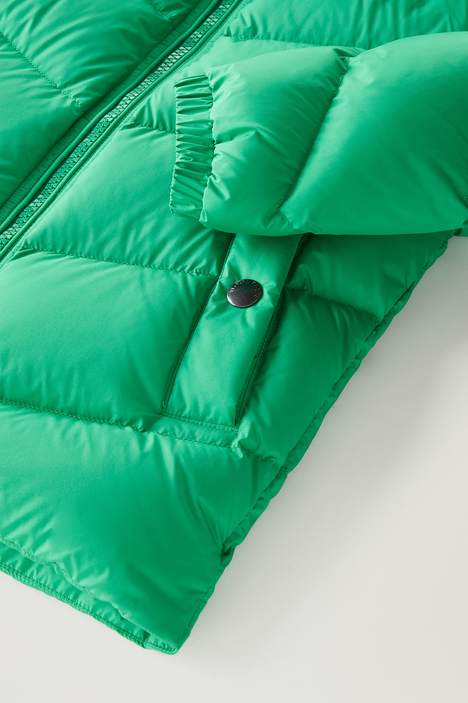 Authentiek donsjack met capuchon voor jongens groen photo 6 | Woolrich
