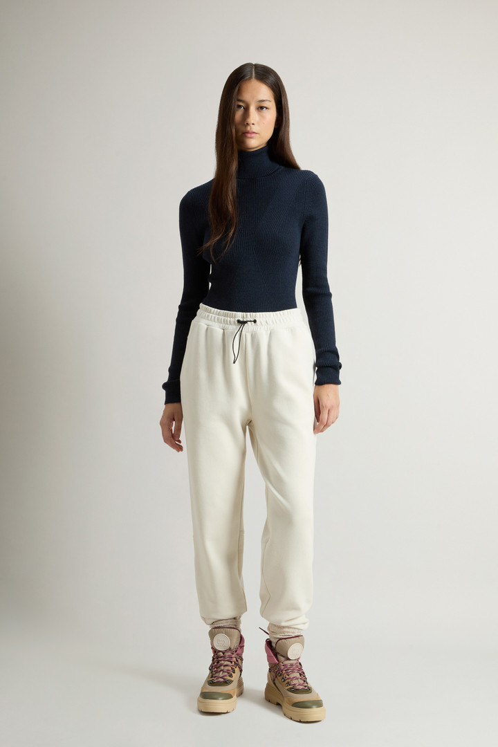 Cotton Blend Fleece Pants White photo 1 | Woolrich