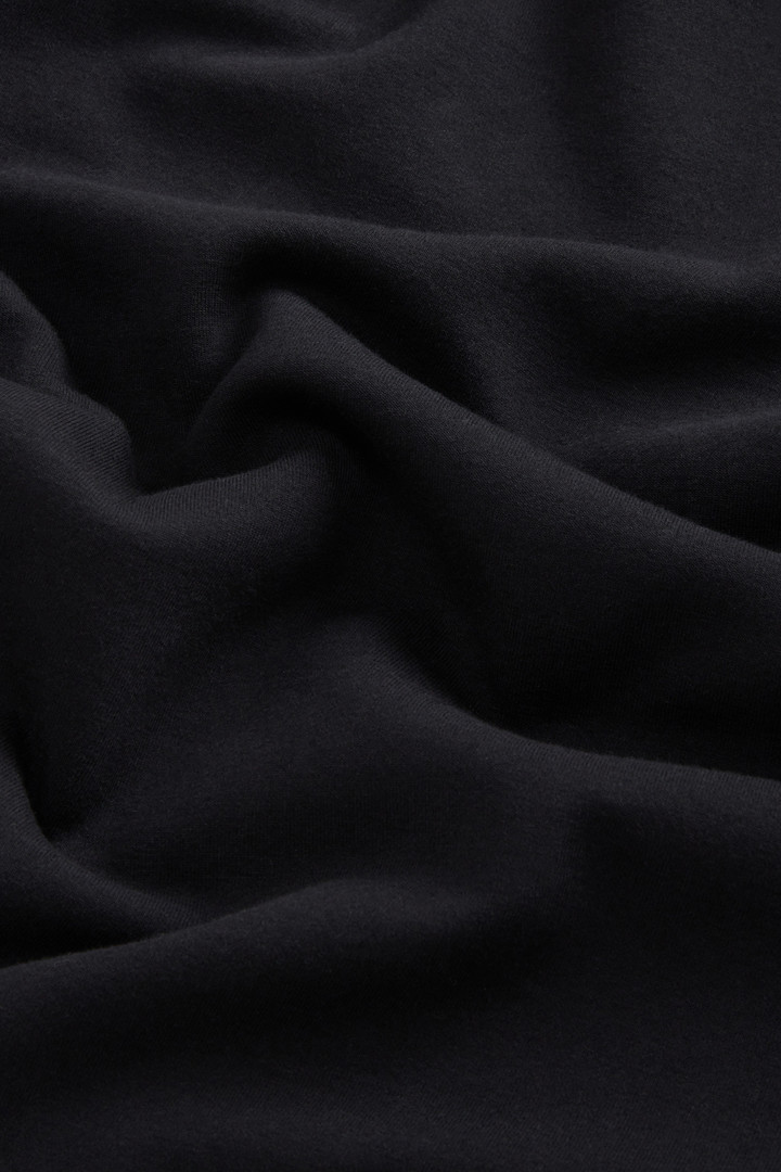 Hooded Sweatshirt in Cotton-Blend Interlock Black photo 6 | Woolrich