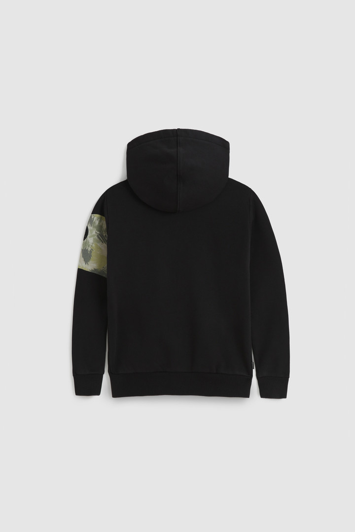 Boy's Hoodie with Camouflage Print Black photo 2 | Woolrich