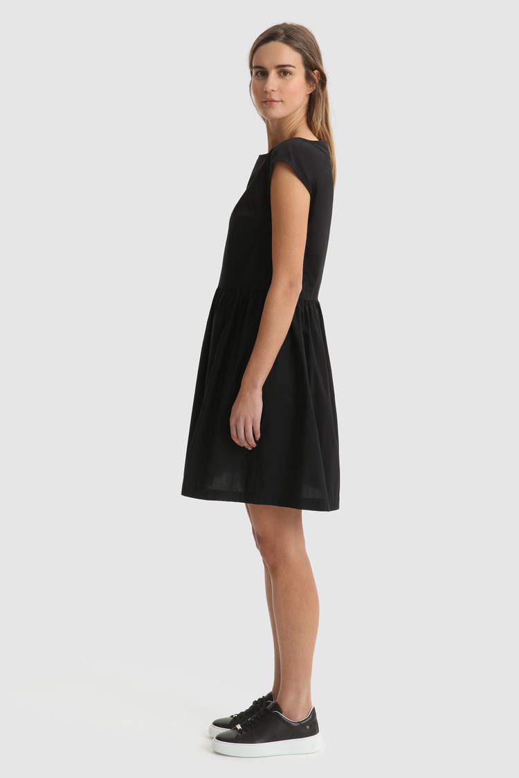 Vestido de popelina con manga larga