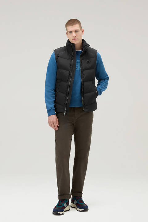 Premium Padded Vest in Stretch Nylon Black | Woolrich