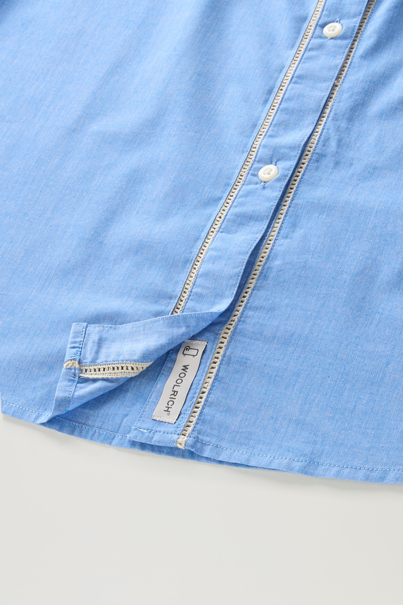 Camicetta Pintuck in chambray di puro cotone blu photo 7 | Woolrich