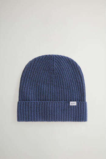 Berretto in misto lana vergine Merino Blu | Woolrich