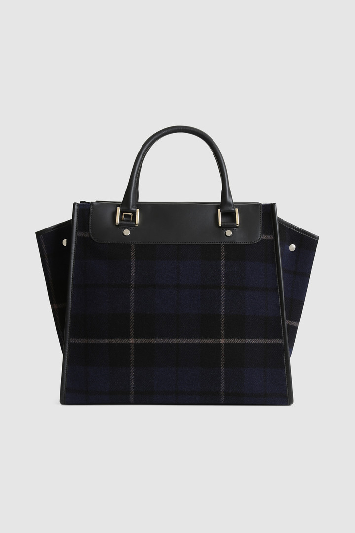 Sac fourre-tout surdimensionné en laine avec motif à carreaux