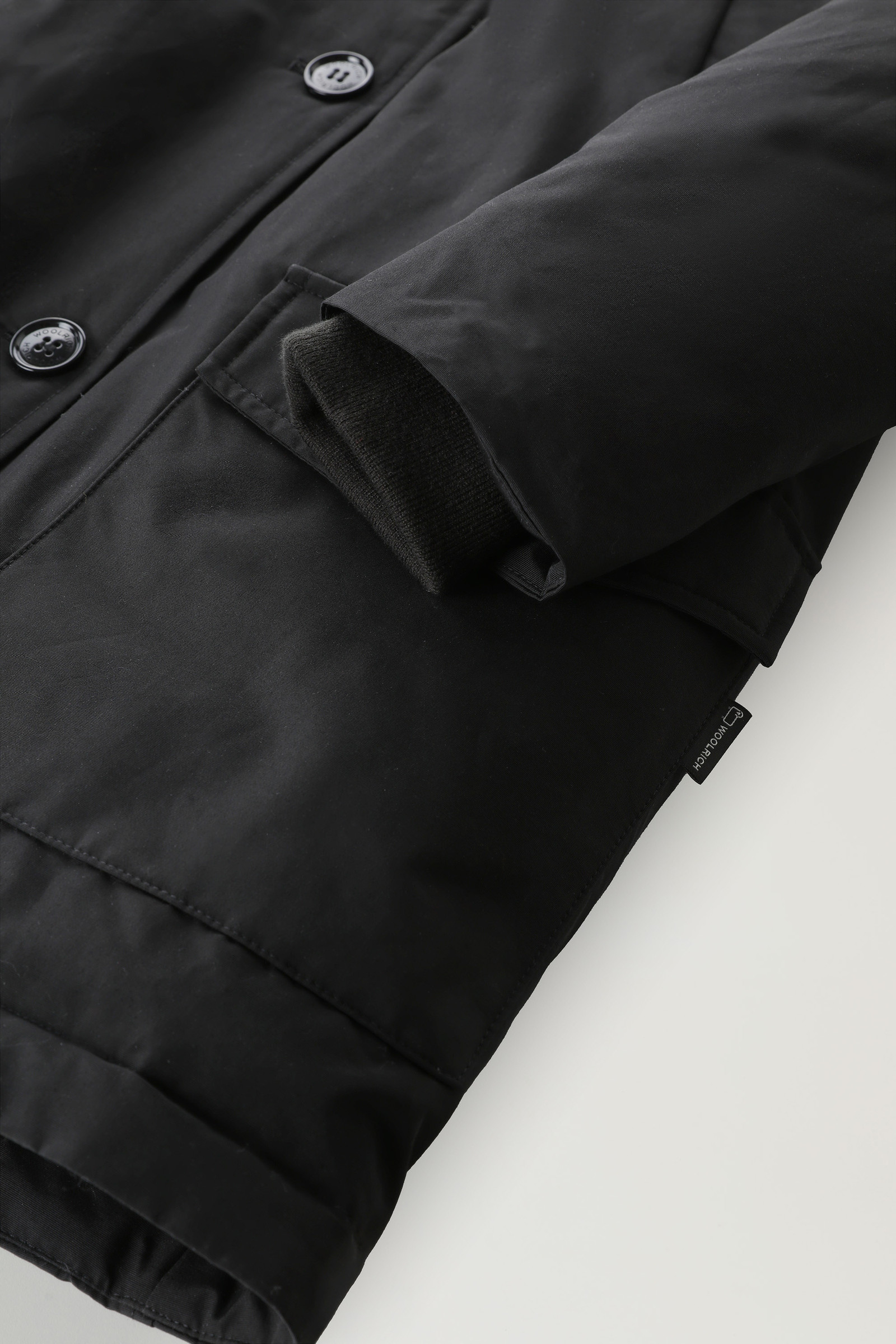 Arctic Parka in Ramar Cloth with Four Pockets Black photo 7 | Woolrich