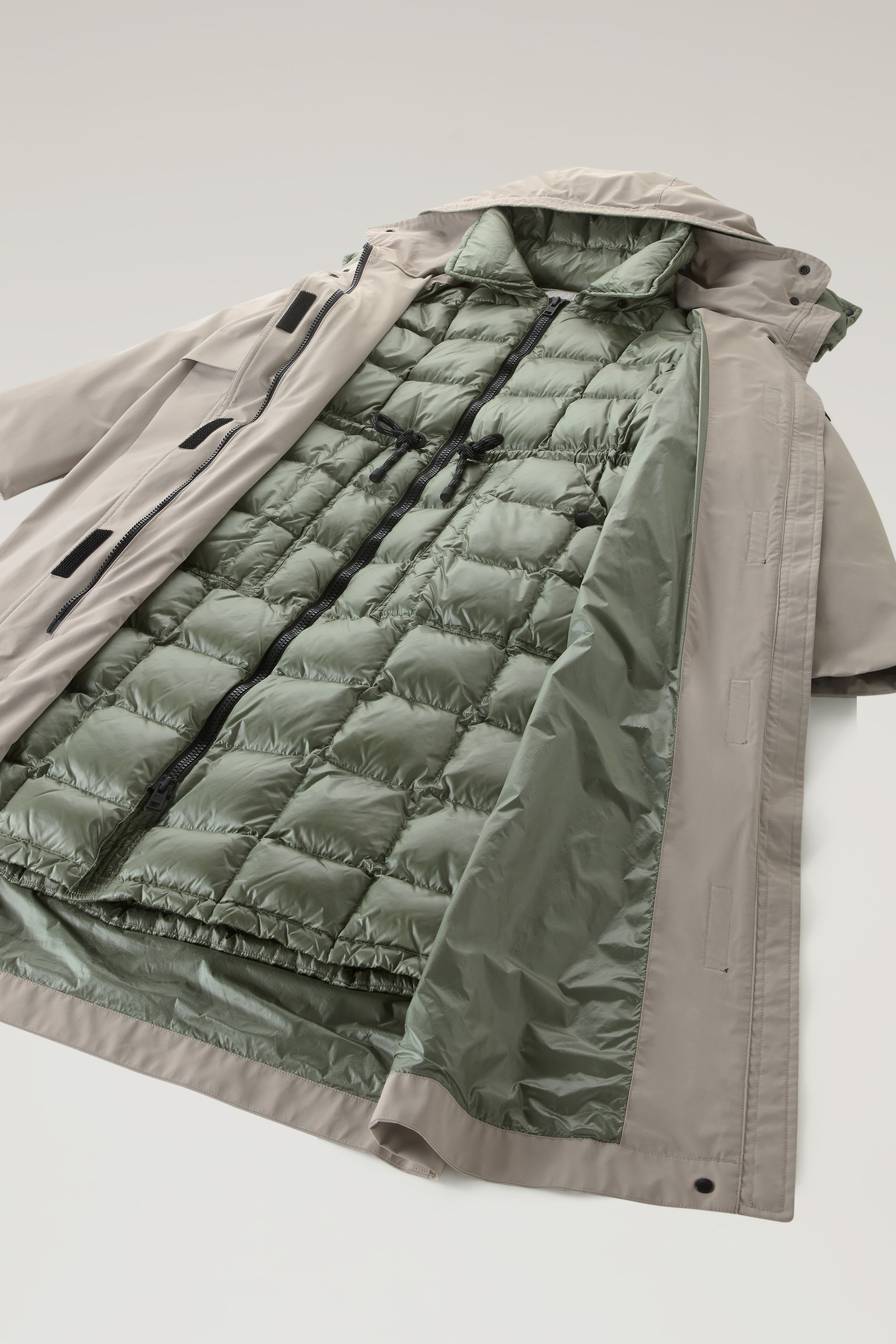 3-in-1 Coat with Detachable Hood and Quilted Jacket Taupe photo 12 | Woolrich