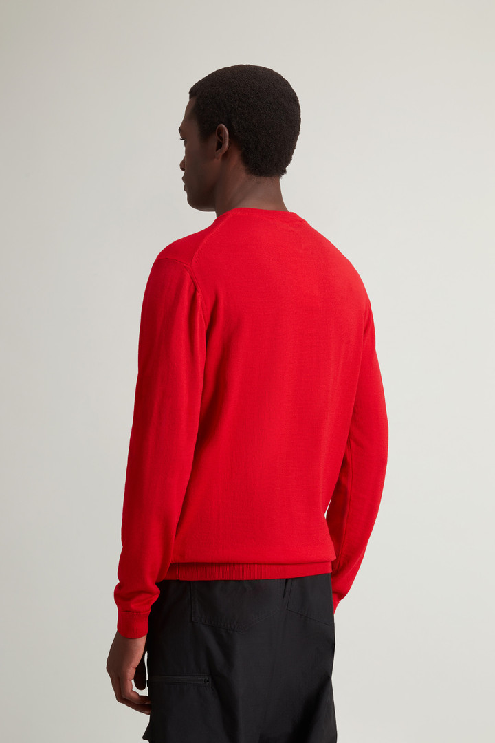 Crewneck Sweater in Pure Merino Virgin Wool Red photo 3 | Woolrich