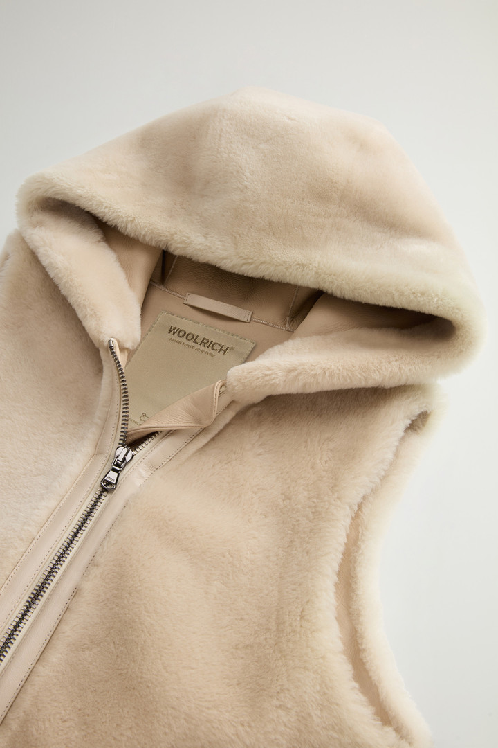 Hooded Fur Vest Beige photo 6 | Woolrich