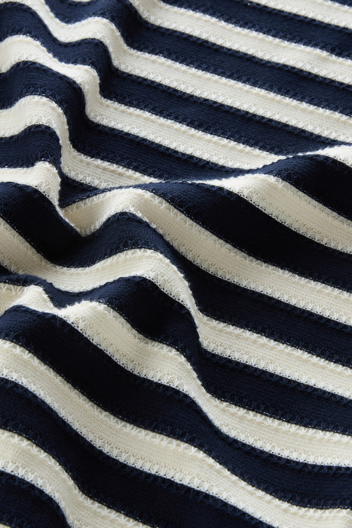 Pure Cotton Sweater with Boat Neckline Blue photo 8 | Woolrich