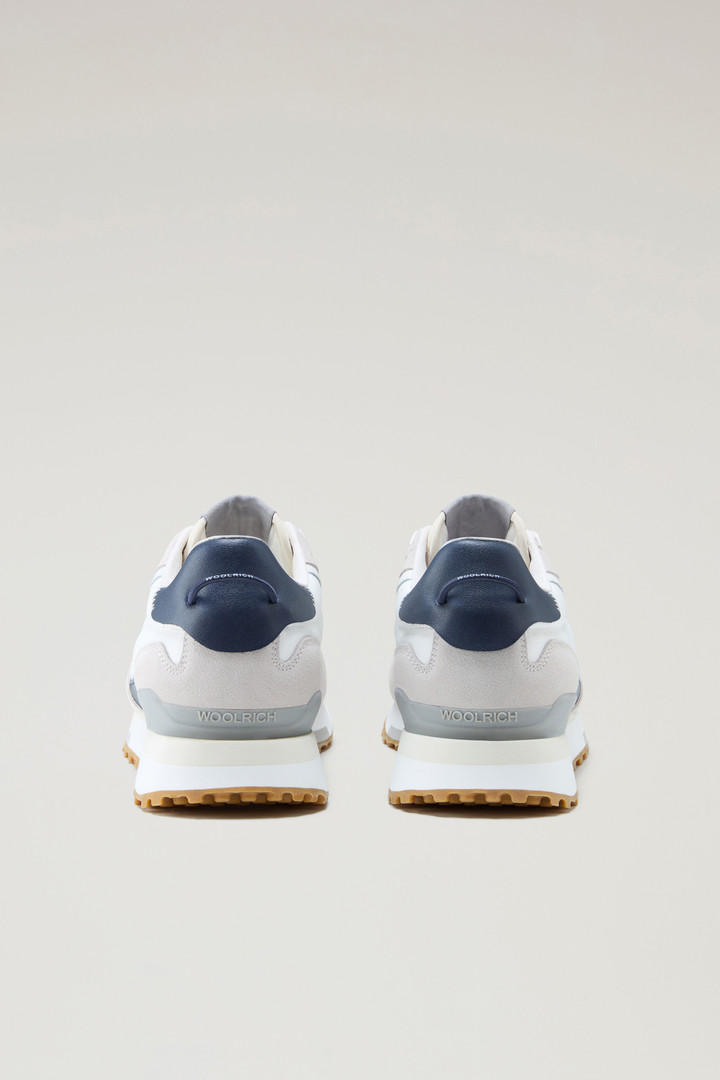 Retro-Sneaker aus Leder mit Nylon-Details Weiß photo 3 | Woolrich