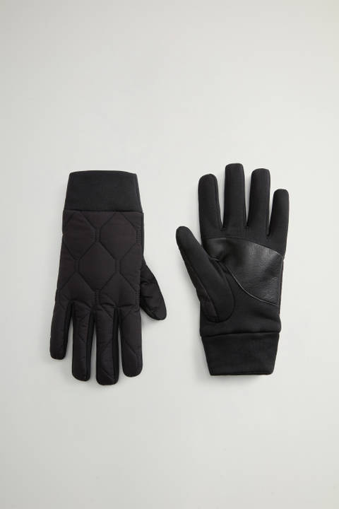 Gesteppte Handschuhe aus Mikrofaser Schwarz | Woolrich