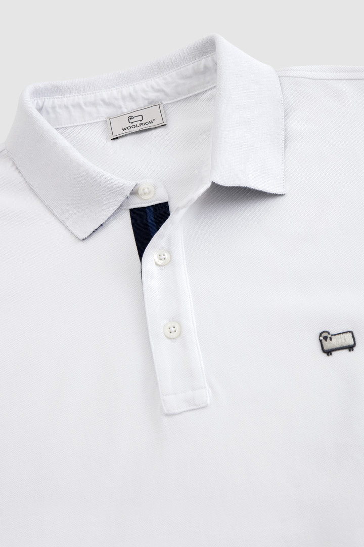 Polo Gracious en piqué de coton extensible blanc photo 5 | Woolrich