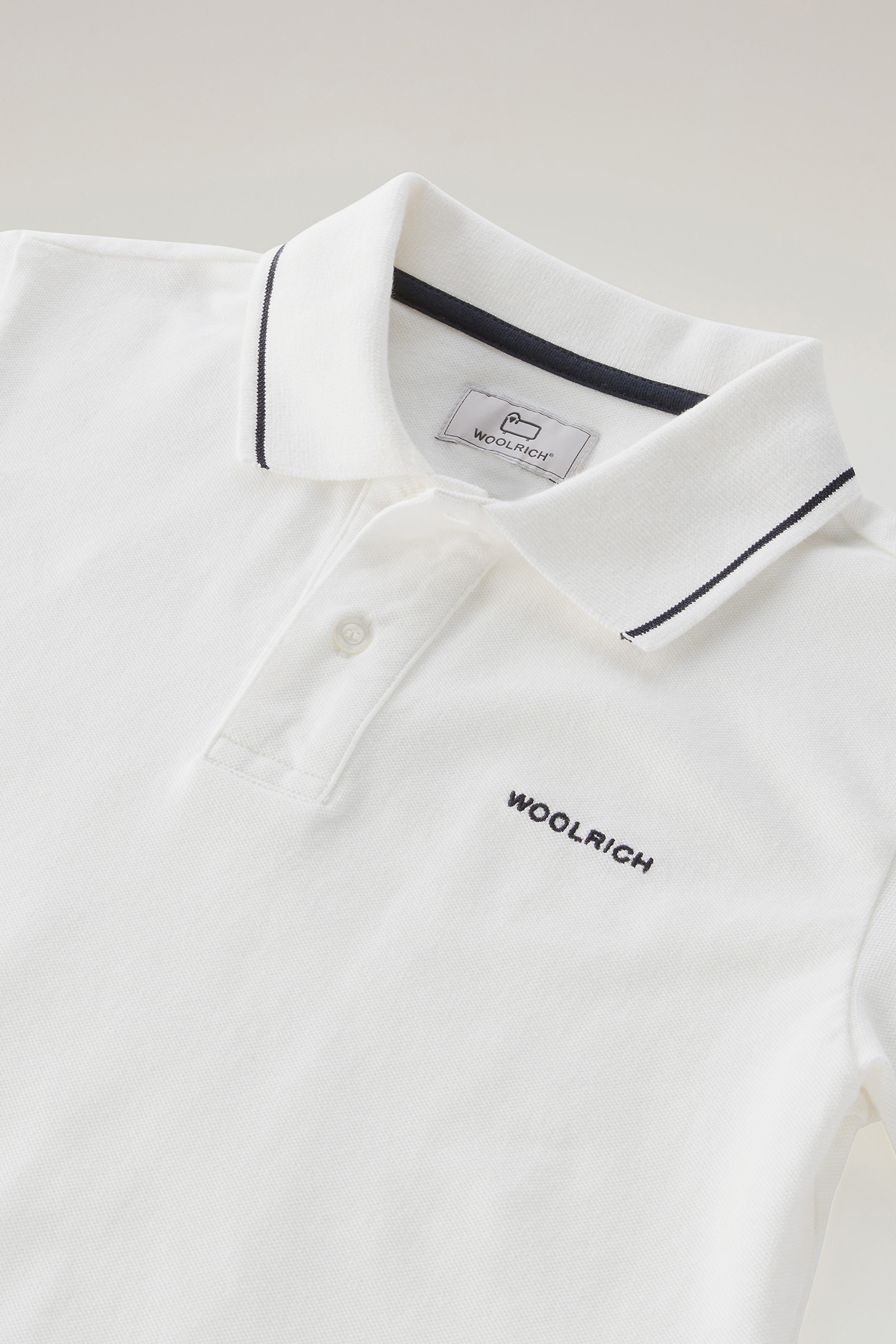 Polo Monterey da bambino in cotone piquet elasticizzato bianco photo 3 | Woolrich