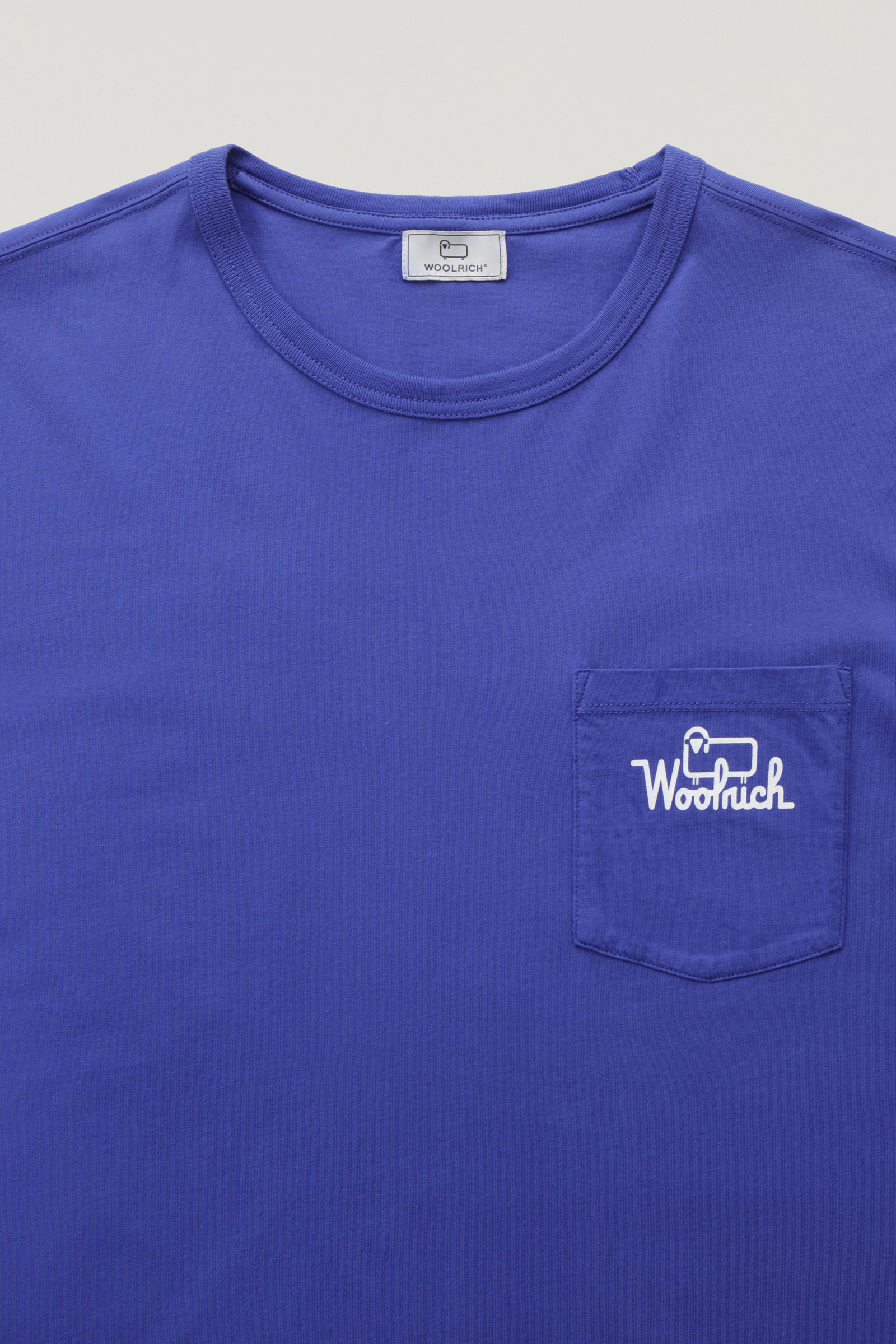 Cotton foundation T-shirt met lange mouwen blauw photo 6 | Woolrich