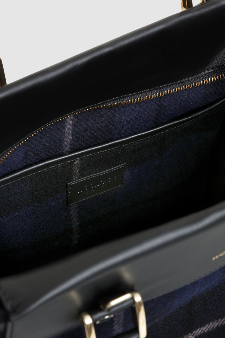 Sac fourre-tout surdimensionné en laine avec motif à carreaux