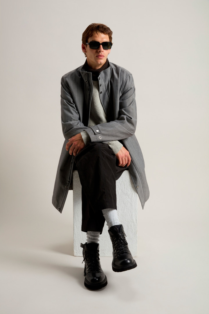 Yarn-Dyed Coat in Three-Layer Fabric with Hood Gray photo 9 | Woolrich