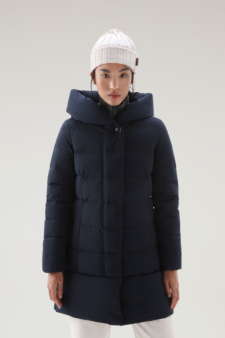 Woolrich Women Puffy Prescott Parka in Urban Touch Blue Size S