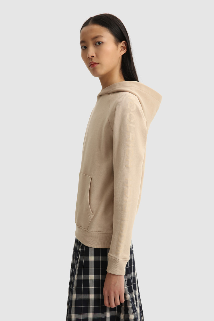 Sudadera con capucha de felpa con logotipo estampado