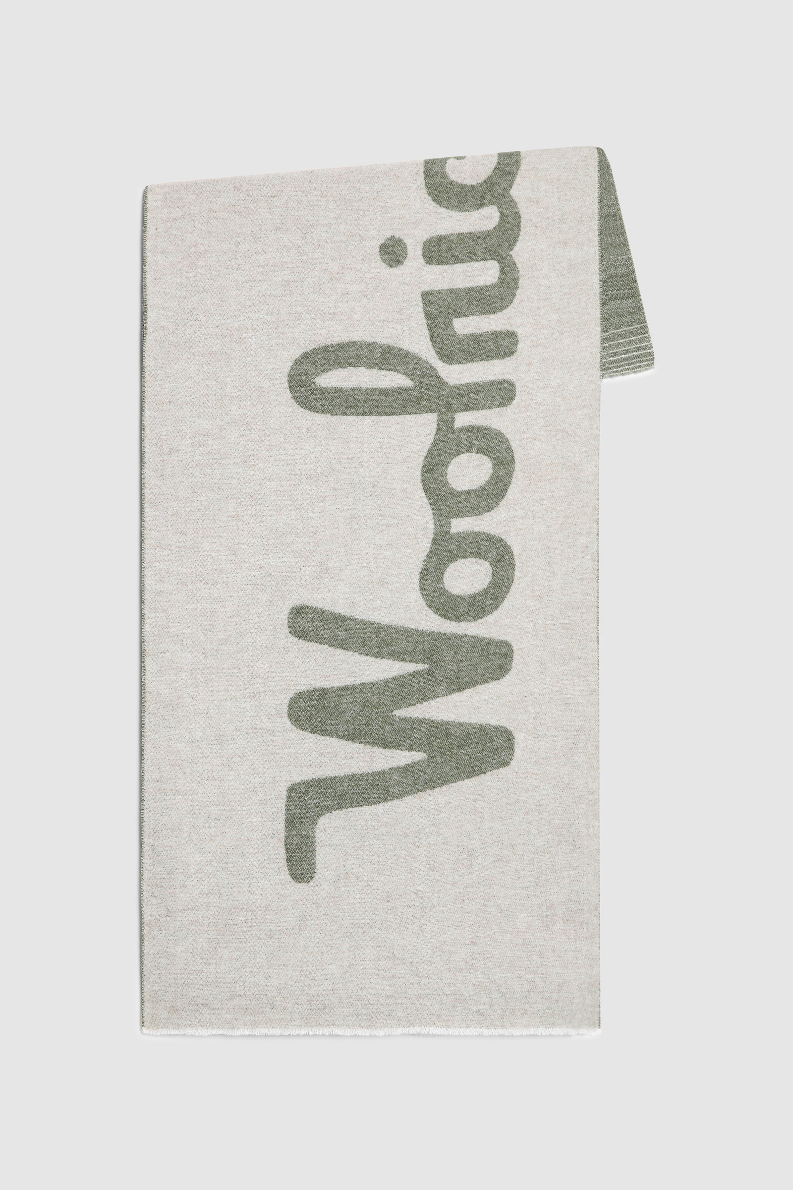 Schal mit Logo aus Wollmischung