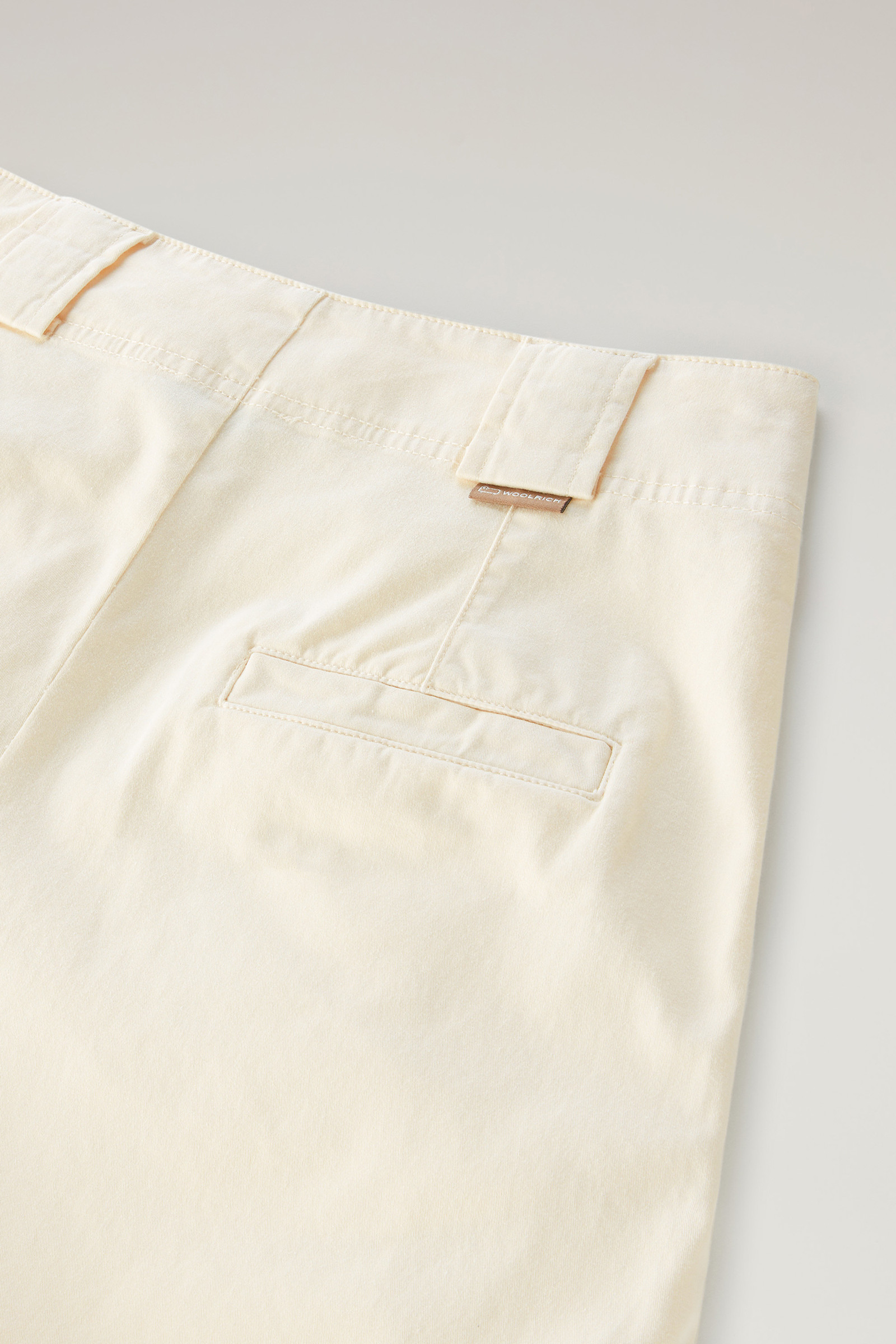 Garment-Dyed Shorts in Stretch Cotton Twill White photo 7 | Woolrich