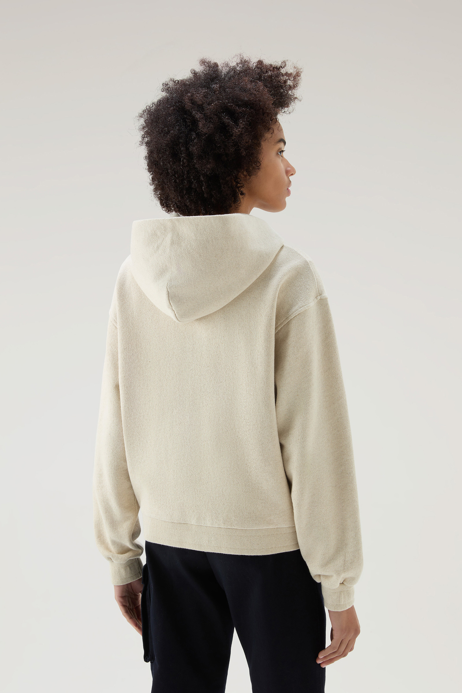 Kapuzenjacke aus Baumwoll-Leinen-Mischung beige photo 3 | Woolrich