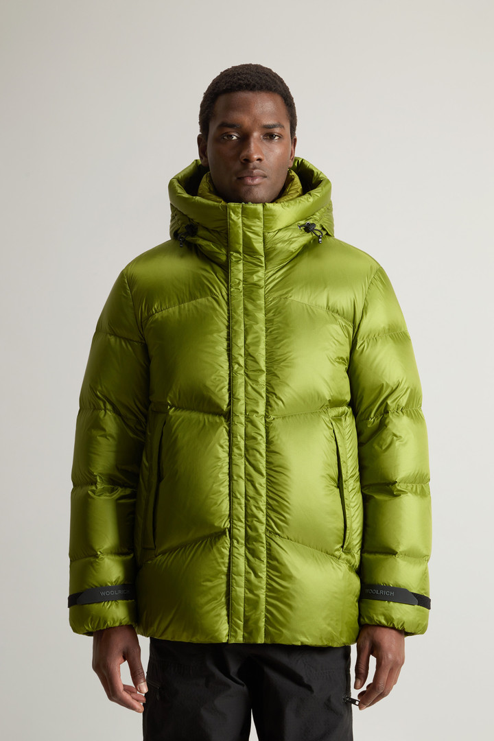 Daunenjacke aus recyceltem Pertex Quantum Nylon mit Kapuze Grün photo 1 | Woolrich