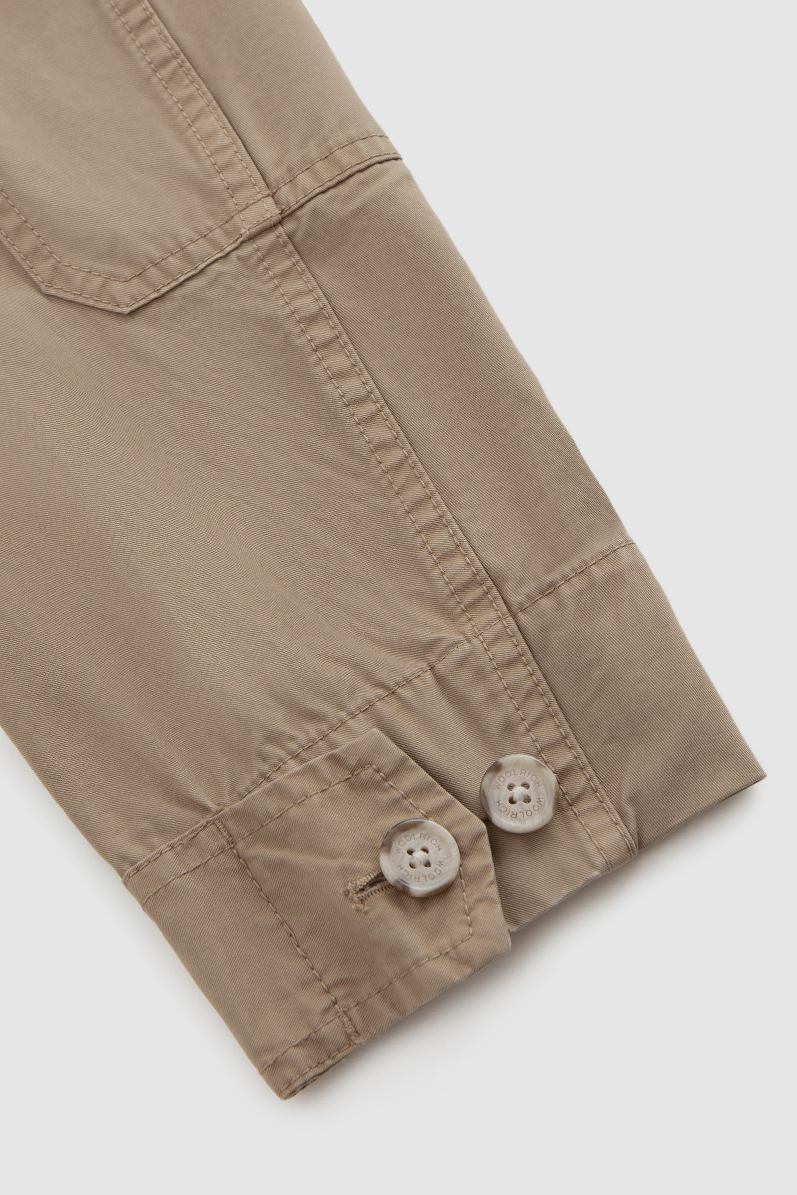 Feldjacke mit Rundhalsausschnitt aus weicher, stückgefärbter Baumwolle Grün photo 9 | Woolrich