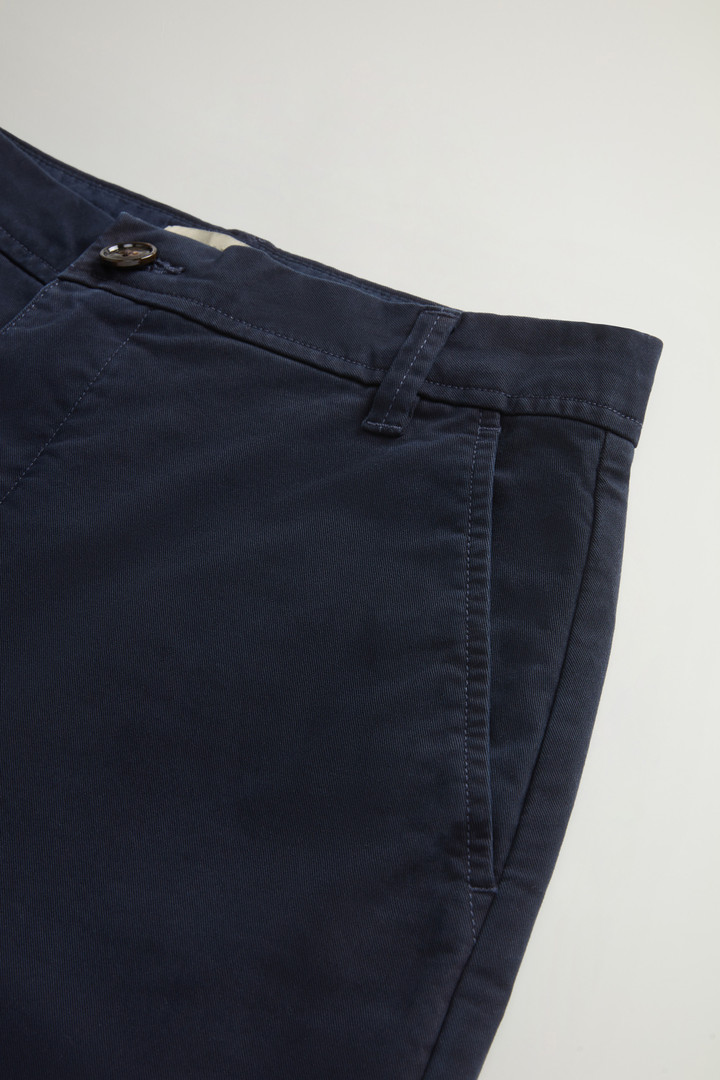 Pantalon chino teint en pièce en coton élastique Bleu photo 6 | Woolrich