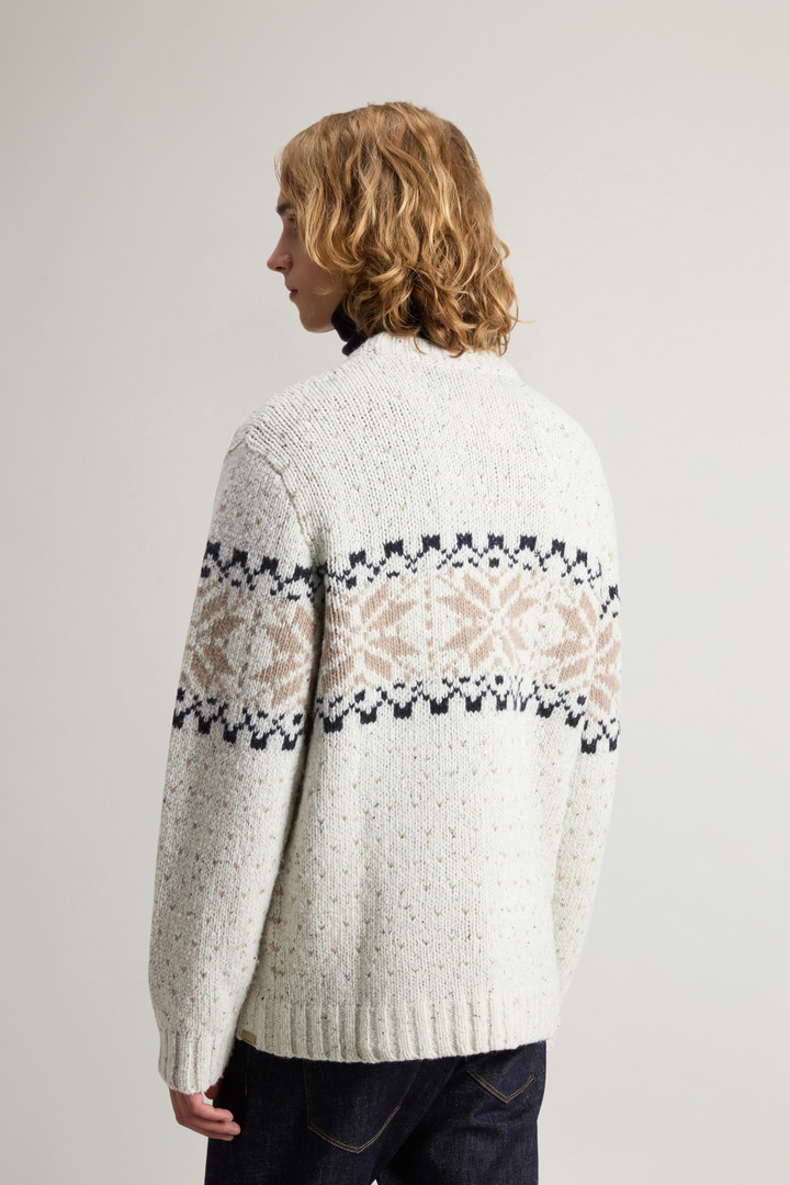 Fair Isle Sweater in Wool Blend White photo 3 | Woolrich