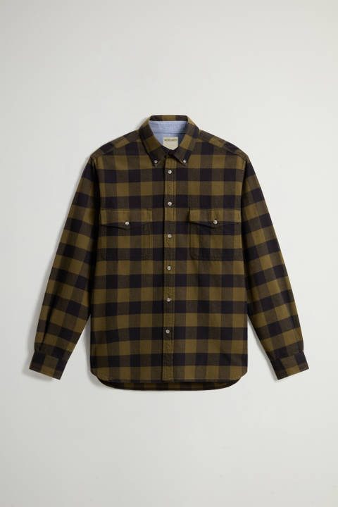 Flannel Shirt with Checked Pattern Green photo 2 | Woolrich