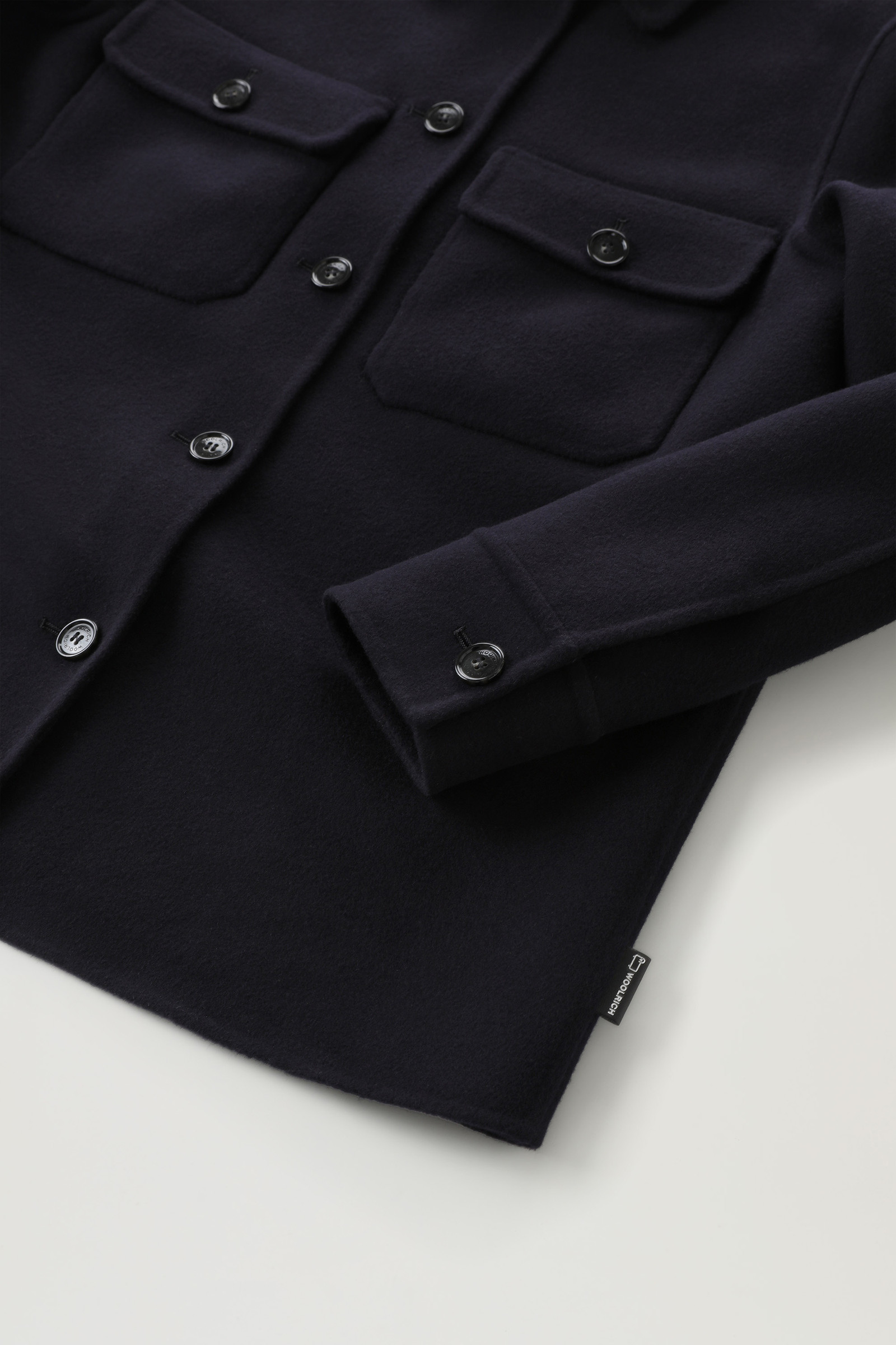 Manteco Virgin Double Wool Overshirt Blue photo 7 | Woolrich