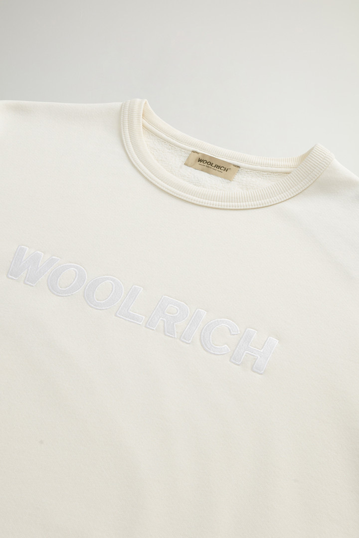 Crewneck Sweatshirt in Light Cotton-Blend Fabric White photo 6 | Woolrich