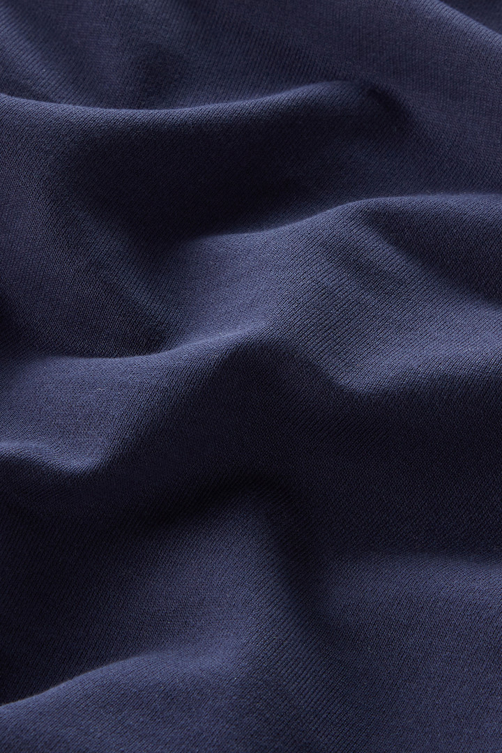 Sweatshirt aus reiner Baumwolle mit Reißverschluss und hohem Kragen Blau photo 10 | Woolrich
