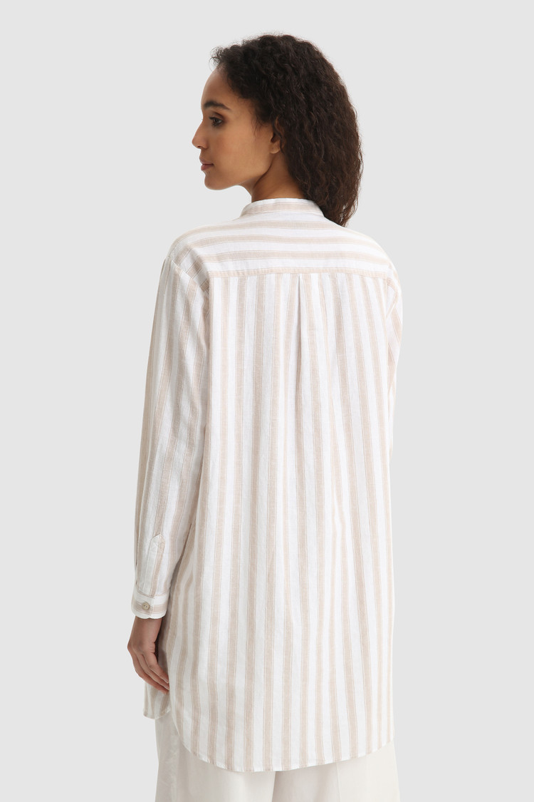 Cotton linen long shirt
