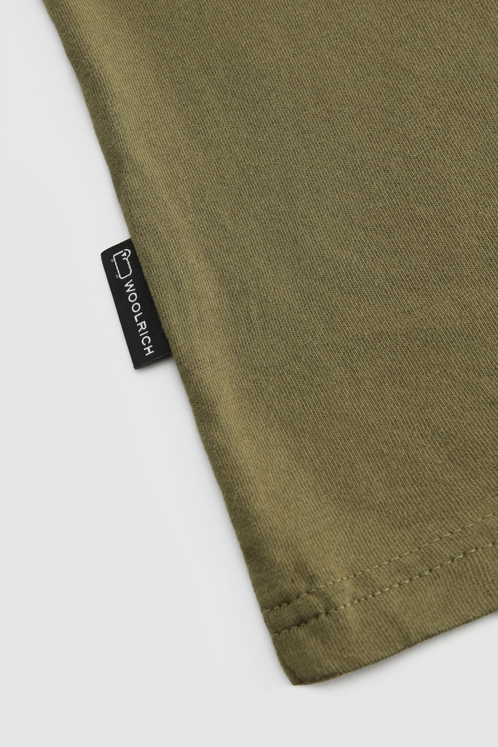 T-Shirt with Multicolor Sheep Logo Green photo 6 | Woolrich